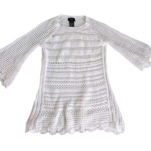 RQT Womens Casual Square Neck Knit Shirt Size Small Work Bell Sleeve‎ Boho Shirt